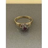 18CT RUBY AND DIAMOND RING (2.