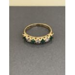 18CT EMERALD DIAMOND 1/2 ETERNITY RING (3.