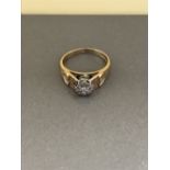 9CT DIAMOND SINGLE RING