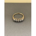 18CT 5 STONE DIAMOND RING (2.