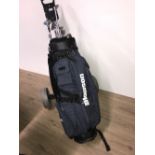 GOLF BAG CLUBS AND TROLLEY