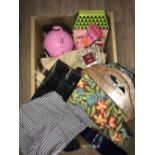 BOX OF ASSORTED LADIES HANDBAGS AND PURSES