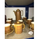 VINTAGE HORNSEA 12 PIECE COFFEE SET SAFFRON