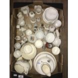 1 BOX CRESTED & COMMEMORATIVE CHINA INCLUDING DOULTON