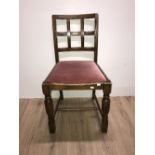 SET OF 4 OAK DINING CHAIRS