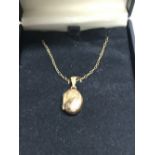 9CT GOLD CHAIN AND PENDANT