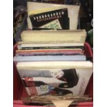 2 BOXES OF RECORD ALBUMS INCLUDING AL JOLSON BAD BOYS TEST PRESSING ETC