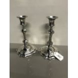 PAIR OF HALLMARKED LARGE SILVER CANDLESTICKS