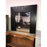 BLACK FRAMED MIRROR