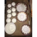 LARGE 8 PLACE SETTING ANTIQUE CUPS SAUCERS PLATES