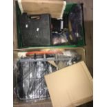 2 BOXES CASED JIGSAW GAS BARBECUE ETC