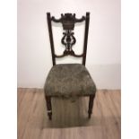 PAIR OF ANTIQUE CARVED WOOD DINING CHAIRS READY FOR RESTORATION