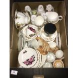 1 BOX OF COLCLOUGH CHINA AND OTHERS