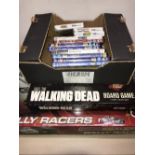 BOXED MICRO SCALEXTRIC THE WALKING DEAD BOARD GAME AND BOX OF GAMES