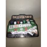 TEXAS HOLDEM POKER SET IN TIN