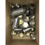 1 BOX OF ASSORTED TANKARDS