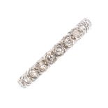 A diamond eternity ring. Designed as a single-cut diamond line. Estimated total diamond weight