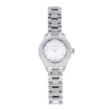 EBEL - a lady's Onde bracelet watch. Stainless steel case with factory diamond set bezel.