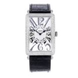 FRANCK MULLER - a gentleman's Long Island wrist watch. 18ct white gold diamond set case. Reference