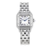 CARTIER - a Panthere bracelet watch. Stainless steel case. Reference 1310, serial 631987UF. Signed