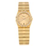 CHOPARD - a St Moritz bracelet watch. 18ct yellow gold case with factory diamond set bezel.