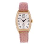 FRANCK MULLER - a lady's Cintree Curvex wrist watch. 18ct yellow gold factory diamond set case.