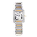 CARTIER - a Tank Francaise bracelet watch. Stainless steel case. Reference 2302, serial 19821888.