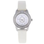 DIOR - a lady's Christal wrist watch. Stainless steel case with factory diamond set bezel. Reference