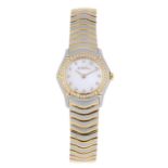 EBEL - a lady's Classic bracelet watch. Stainless steel case with yellow metal factory diamond set