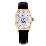 FRANCK MULLER - a gentleman's Perpetual Calendar Moonphase wrist watch. 18ct yellow gold case.