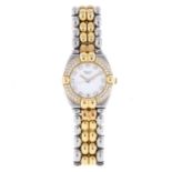 CHOPARD - a lady's Gstaad bracelet watch. Stainless steel case with yellow metal factory diamond set