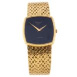 CHOPARD - a gentleman's bracelet watch. 18ct yellow gold case, import hallmarked London 1973.