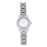 EBEL - a lady's Onde bracelet watch. Stainless steel case with factory diamond set bezel.