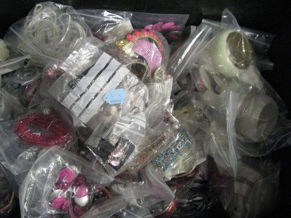 Two bags containing a large quantity of costume jewellery. Many AF. Total weight approximately 10kg. - Image 2 of 2