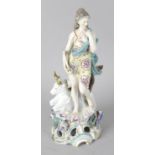 A late 19th century Samson porcelain figure of Europa and the Bull. The standing female figure