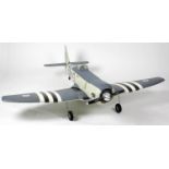 A large radio controlled scale model 'Sea Fury' aeroplane with fitted engine, the wings with folding