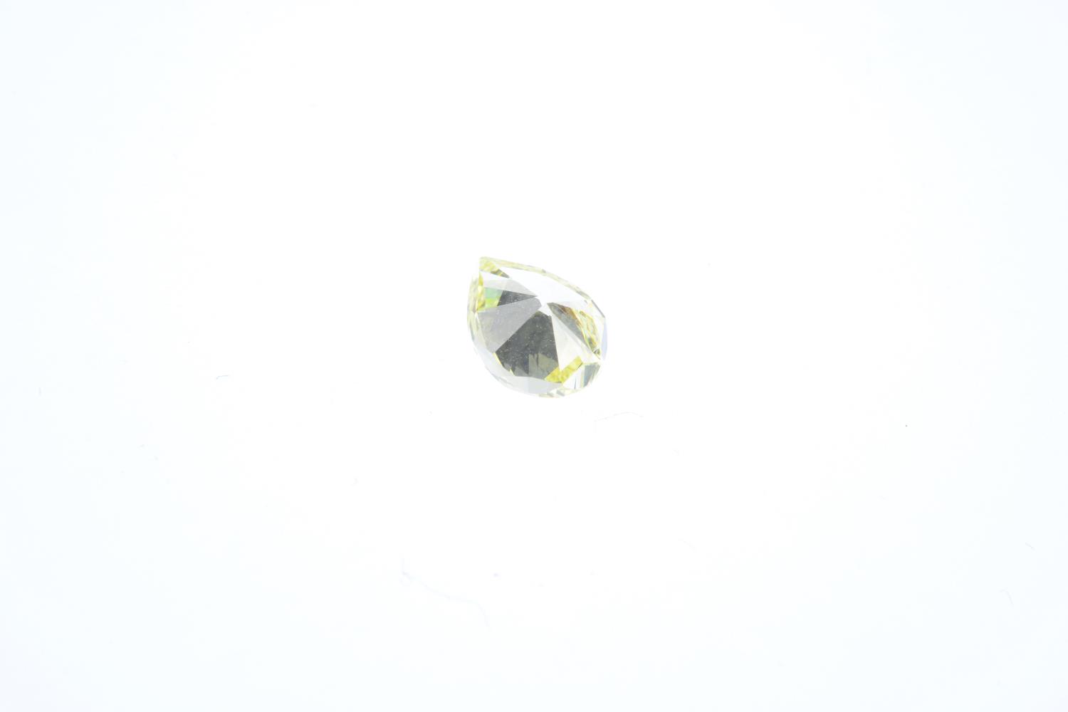 A pear-shape coloured diamond, weighing 1.02cts. With report 14782826, dated 15th September 2008, - Image 2 of 2