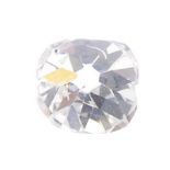 An old-cut diamond, weighing 0.77ct. Estimated J-K colour, P1 clarity. PLEASE NOTE THIS LOT WILL