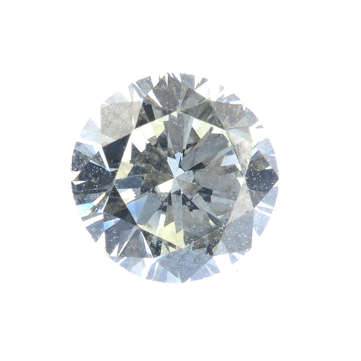 A brilliant-cut diamond, weighing 0.78ct. Estimated J-K colour, VS clarity. PLEASE NOTE THIS LOT