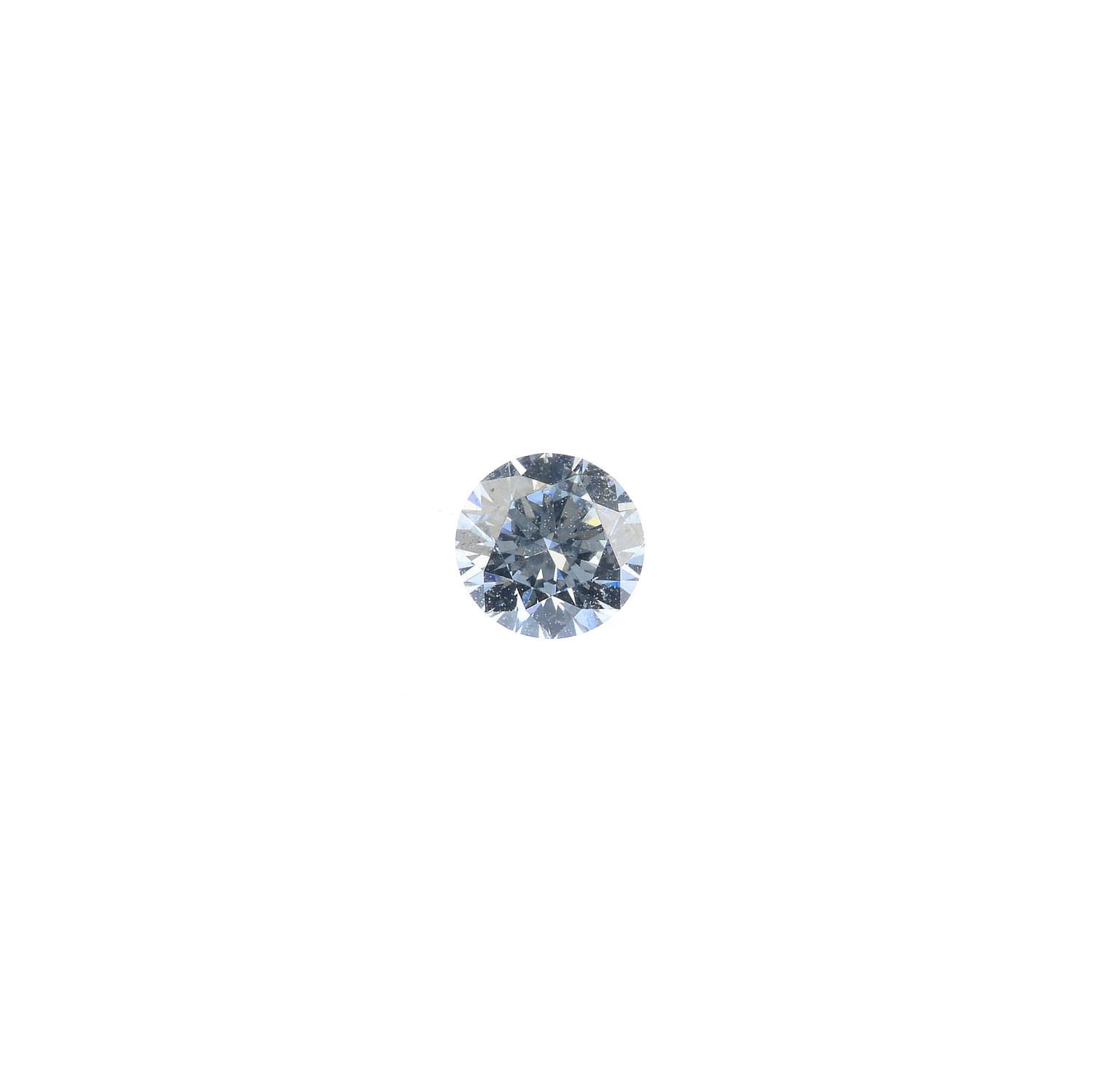 A brilliant-cut coloured diamond, weighing 0.36ct. With report 1139875356, dated 11th April, 2013,