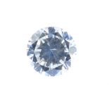 A brilliant-cut diamond, weighing 0.25ct. Estimated H-I colour, VS2-SI1 clarity. PLEASE NOTE THIS