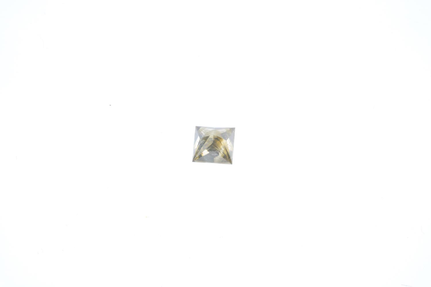 A square-shape coloured diamond, weighing 2.17cts. With report 2155566653, dated 2nd August 2012, - Image 2 of 2