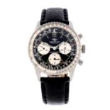 BREITLING - a gentleman's Navitimer chronograph wrist watch. Stainless steel case with slide rule