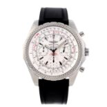 BREITLING - a gentleman's Breitling for Bentley Motors chronograph wrist watch. Stainless steel case
