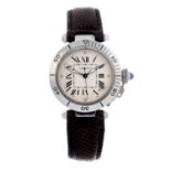 CARTIER - a Pasha wrist watch. Stainless steel case with calibrated bezel. Numbered R40109038.