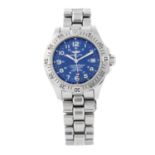 BREITLING - a gentleman's SuperOcean bracelet watch. Stainless steel case with calibrated bezel.