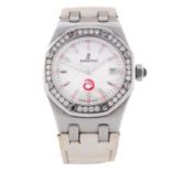 AUDEMARS PIGUET - a limited edition lady's Royal Oak Lady Alinghi wrist watch. White metal case with
