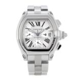 CARTIER - a Roadster chronograph bracelet watch. Stainless steel case. Reference 2618, serial