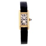 CARTIER - a Tank Allongee wrist watch. 18ct yellow gold case. Reference 2443, serial 015795SM.