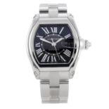 CARTIER - a Roadster bracelet watch. Stainless steel case. Reference 2510, serial 965245UF. Signed